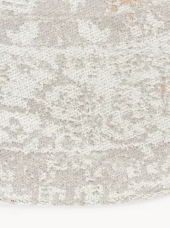 Alfombra redonda artesanal de chenilla Neapel