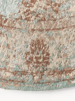 Alfombra redonda artesanal de chenilla Rimini