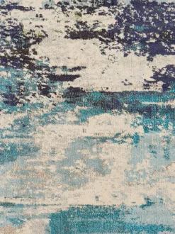 Alfombra redonda de pelo corto de diseño Celestial