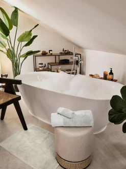 Alfombrilla de baño antideslizante de algodón ecológico Premium