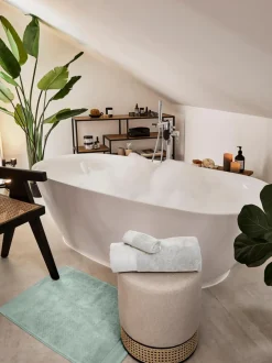 Alfombrilla de baño antideslizante de algodón ecológico Premium