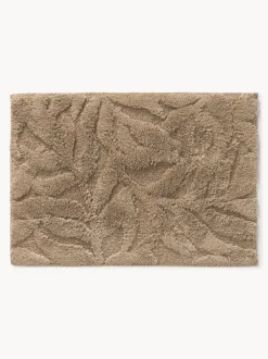 Alfombrilla de baño antideslizante con diseño en relieve Leaf
