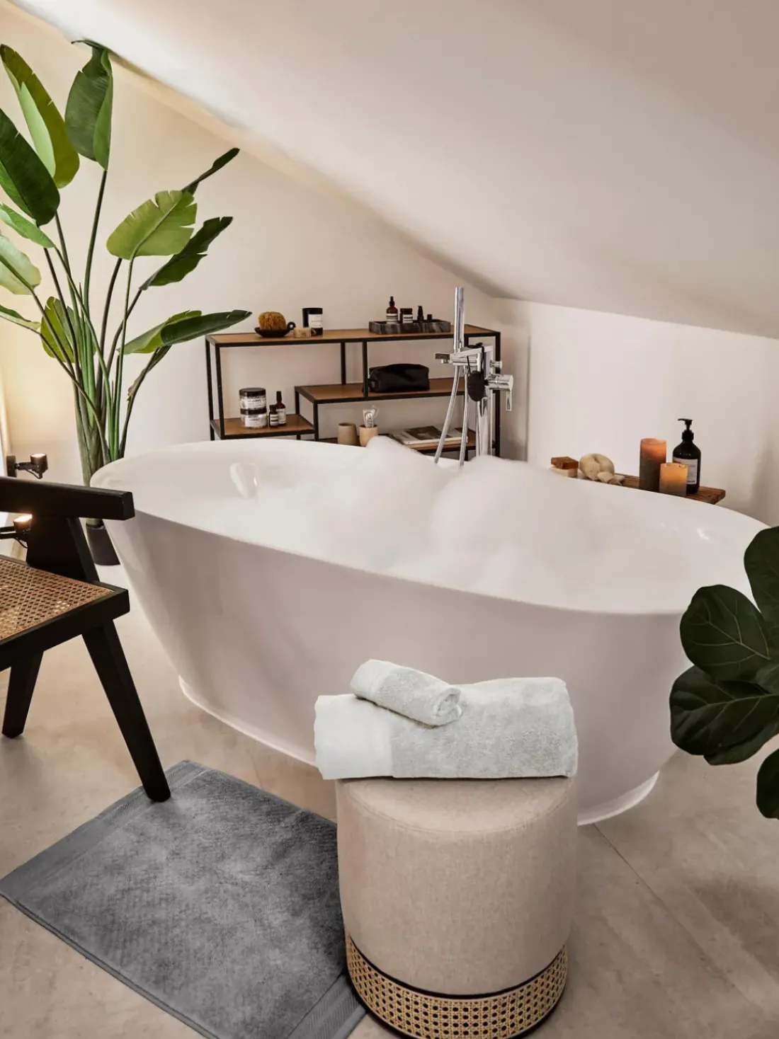 Alfombrilla de baño antideslizante de algodón ecológico Premium
