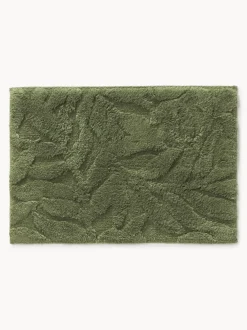 Alfombrilla de baño antideslizante con diseño en relieve Leaf