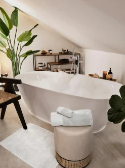 Alfombrilla de baño antideslizante de algodón ecológico Premium
