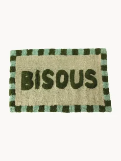 Alfombrilla de baño de algodón Bisous