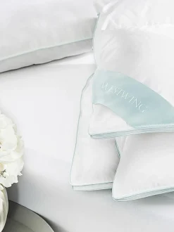 Almohada de plumas Standard, firmeza media