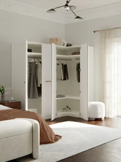 Armario esquinero modular Charlotte, 4 puertas (215 cm), diferentes variantes