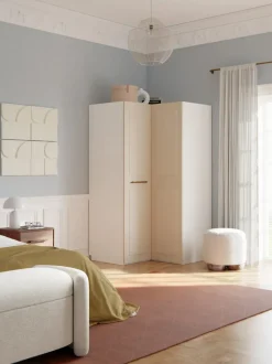 Armario esquinero modular Charlotte, 2 puertas (115 cm)