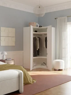 Armario esquinero modular Charlotte, 2 puertas (115 cm)