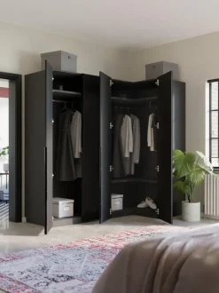 Armario esquinero modular Leon, 4 puertas (215 cm), diferentes variantes