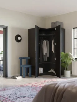 Armario esquinero modular Leon, 2 puertas (115 cm)