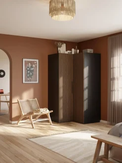 Armario esquinero modular Simone, 2 puertas (115 cm)