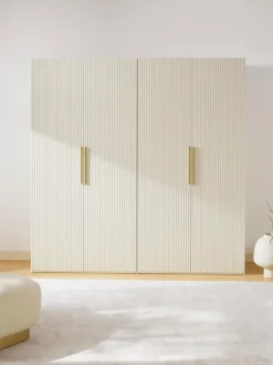 Armario modular con puertas giratorias Simone, An 200 cm, variantes diferentes