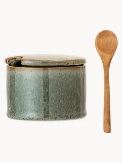 Azucarero de gres con cuchara de madera Pixie