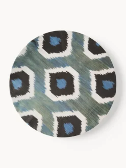 Bajoplato artesanal de porcelana Ikat