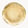 Bajoplato de porcelana artesanal con borde irregular dorado Edge