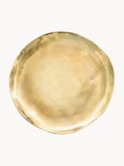 Bajoplato de porcelana artesanal con borde irregular dorado Edge