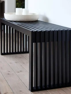 Banco de madera de caoba Rib