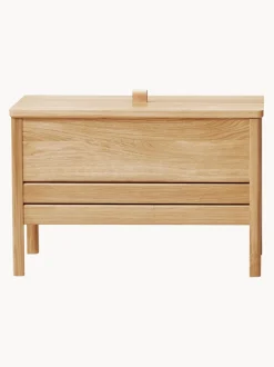 Banco de madera de roble con espacio de almacenaje A Line