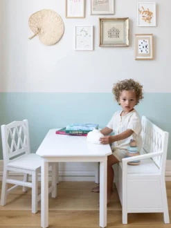 Banco infantil con espacio de almacenamiento Harlequin
