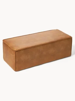 Banco tapizado en cuero reciclado Sanja