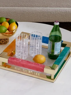 Bandeja decorativa artesanal Mustique