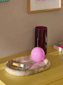 Bandeja decorativa de mármol Maba