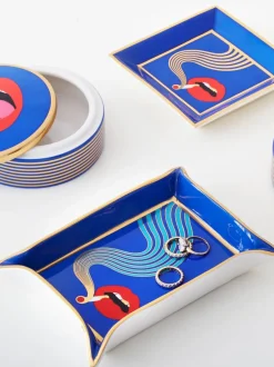 Bandeja decorativa de porcelana con oro Full Dose