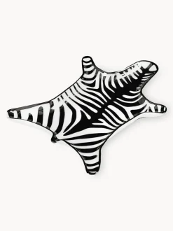 Bandeja decorativa de porcelana Zebra