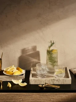 Bandeja decorativa pequeña de mármol Venice