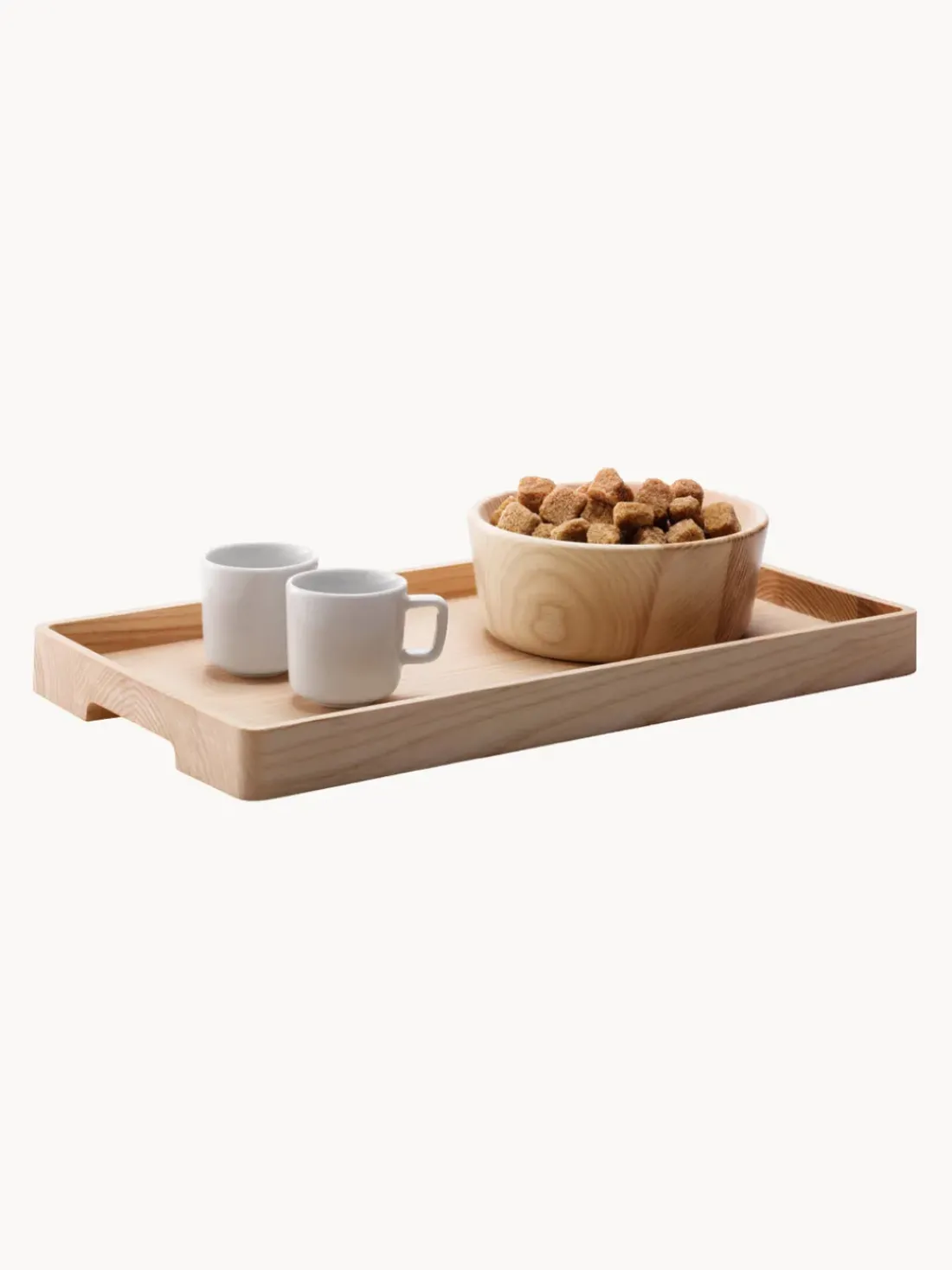 Bandeja para servir artesanal de madera de fresno Collective
