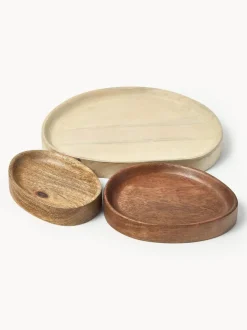 Bandejas decorativas de madera de mango Oda, 3 uds.