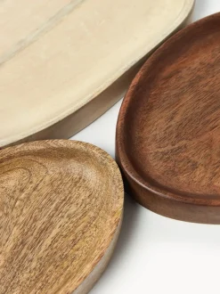 Bandejas decorativas de madera de mango Oda, 3 uds.