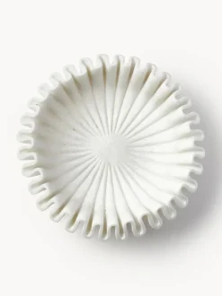 Bol decorativo artesanal de mármol Santorini, Ø 31 cm