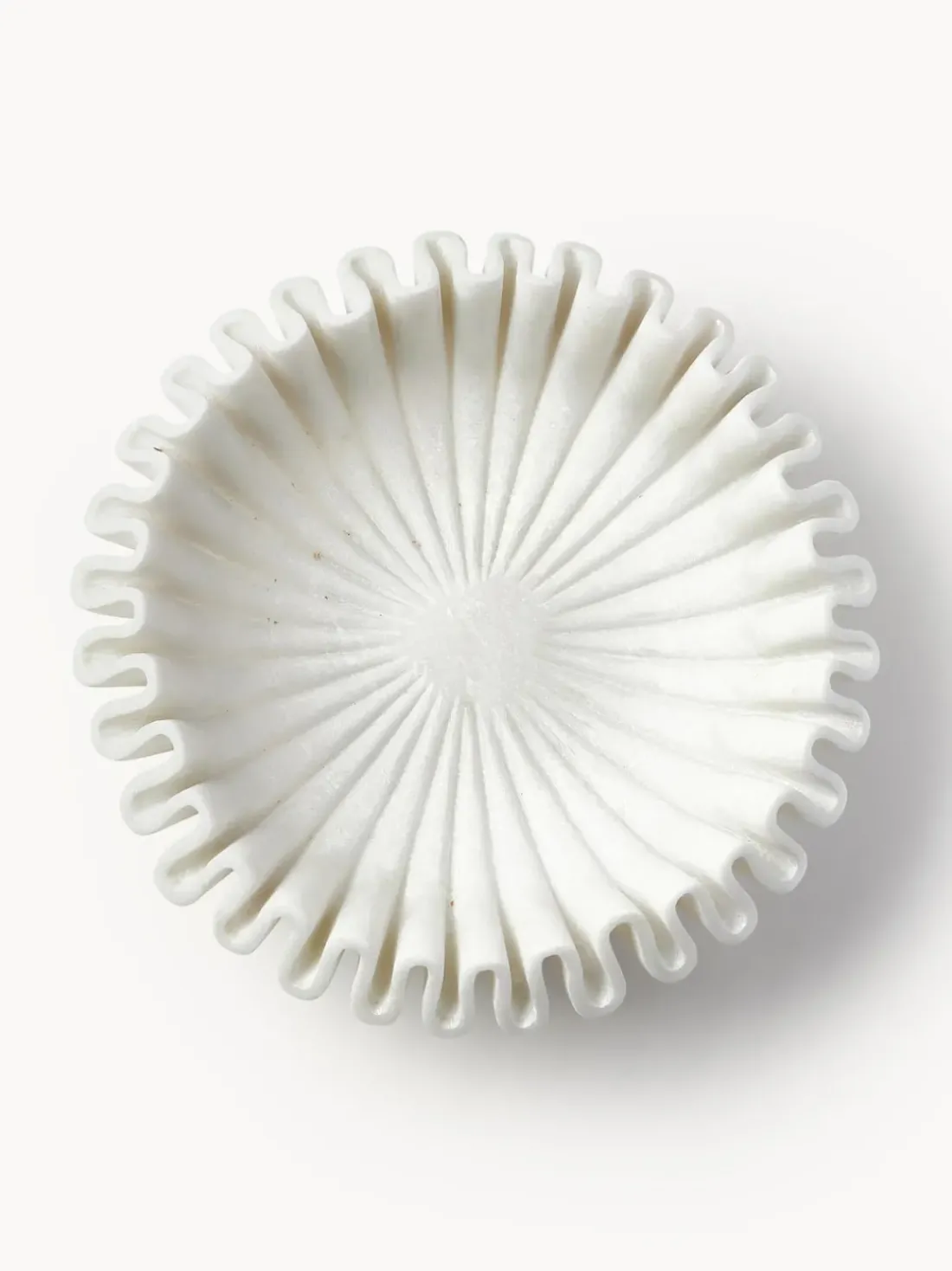 Bol decorativo artesanal de mármol Santorini, Ø 31 cm
