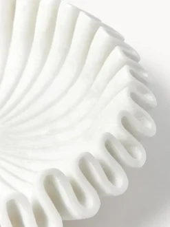 Bol decorativo artesanal de mármol Santorini, Ø 31 cm