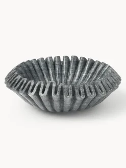 Bol decorativo artesanal de mármol Santorini, Ø 31 cm