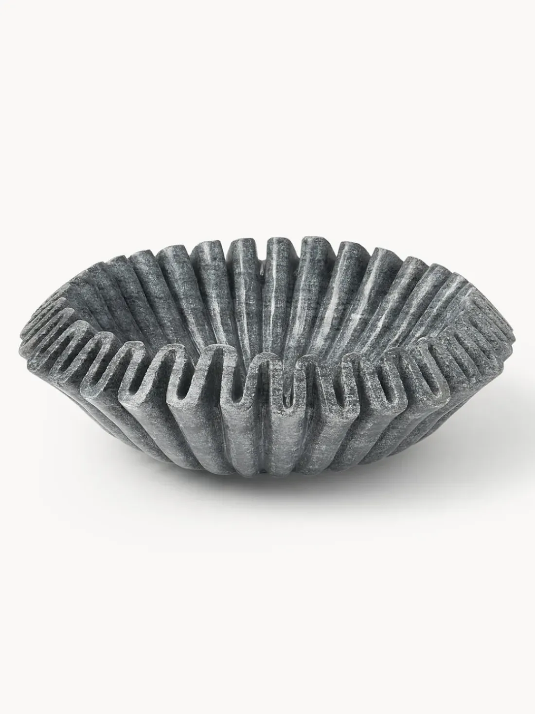 Bol decorativo artesanal de mármol Santorini, Ø 31 cm