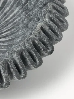 Bol decorativo artesanal de mármol Santorini, Ø 31 cm