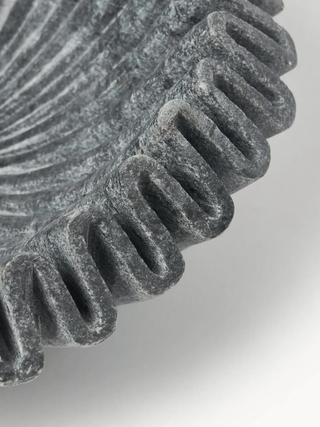 Bol decorativo artesanal de mármol Santorini, Ø 31 cm
