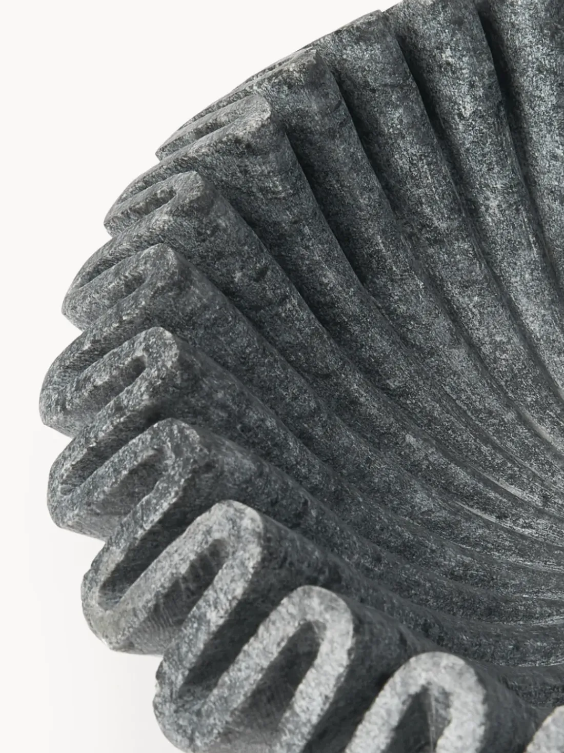 Bol decorativo artesanal de mármol Santorini, Ø 31 cm