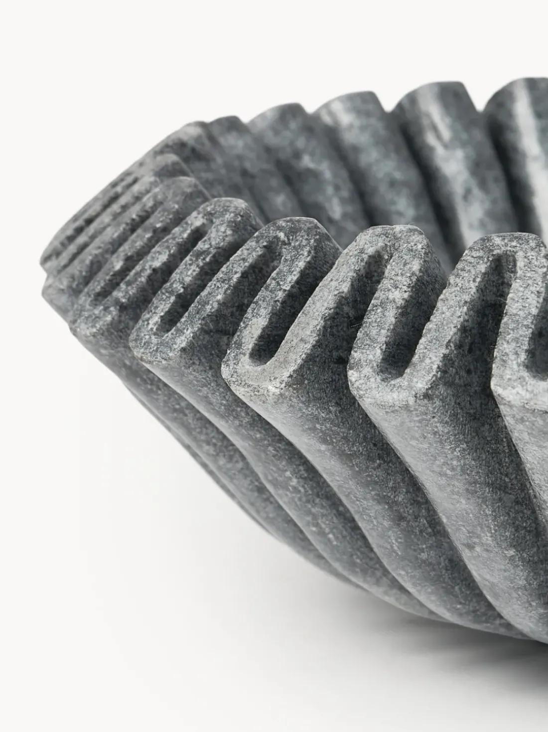 Bol decorativo artesanal de mármol Santorini, Ø 31 cm