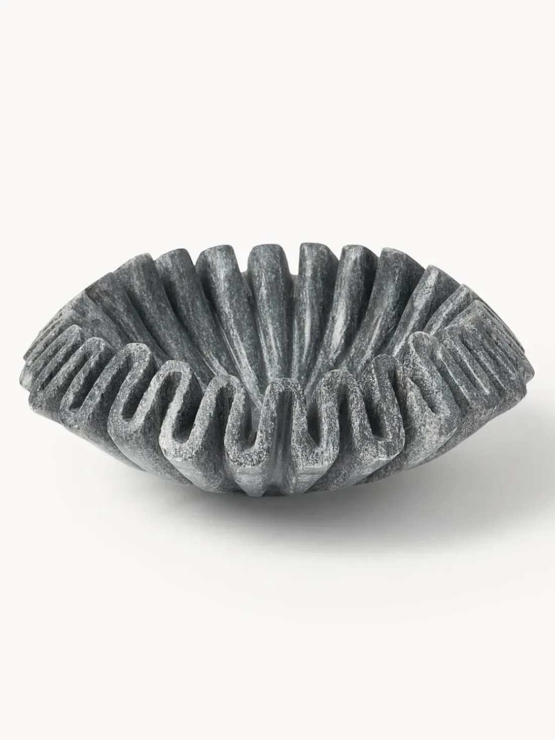 Bol decorativo artesanal de mármol Santorini, Ø 18 cm