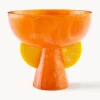 Bol decorativo artesanal en look mármol Como