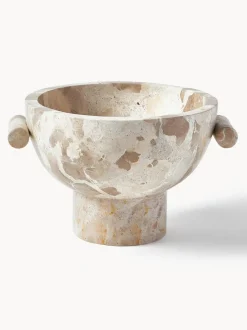 Bol decorativo de mármol Fossil, 15 cm