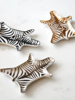 Bol decorativo de porcelana con oro Zebra