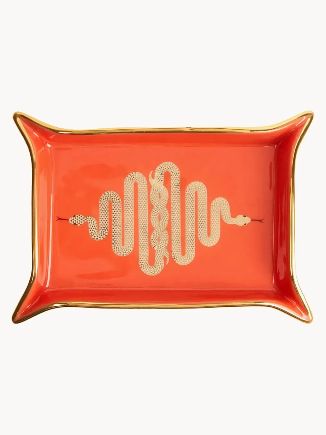 Bol de porcelana con oro Snake
