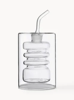 Botella artesanal de vinagre y aceite Rings, Al 16 cm