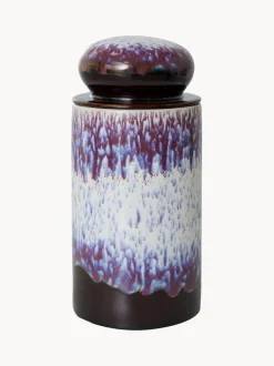 Bote pintado a mano de cerámica 70s